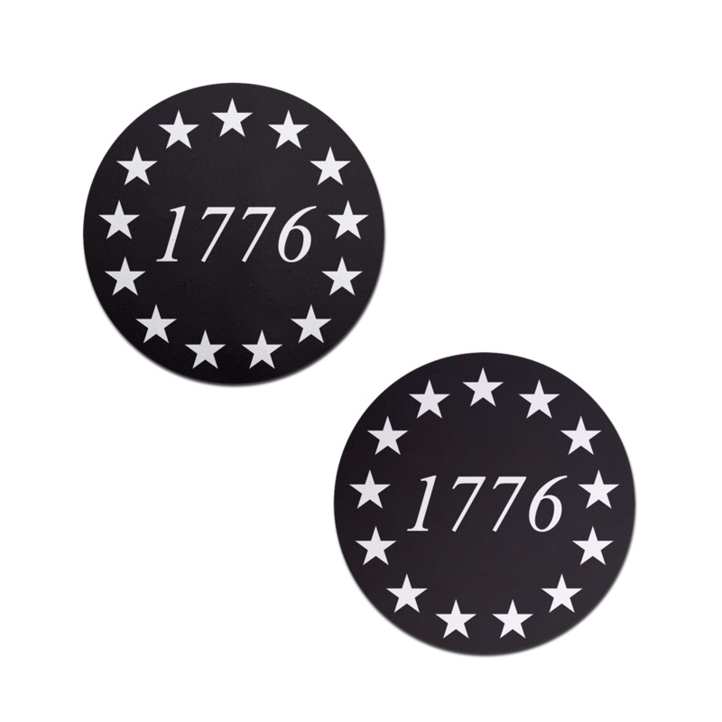 1776 Star Spangled Black & White Nipple Pasties by Pastease