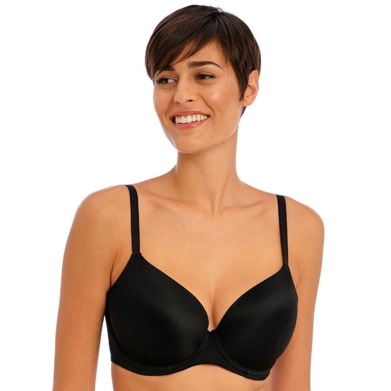 Freya Undetected Underwire Moulded T-shirt Bra – Black 28D