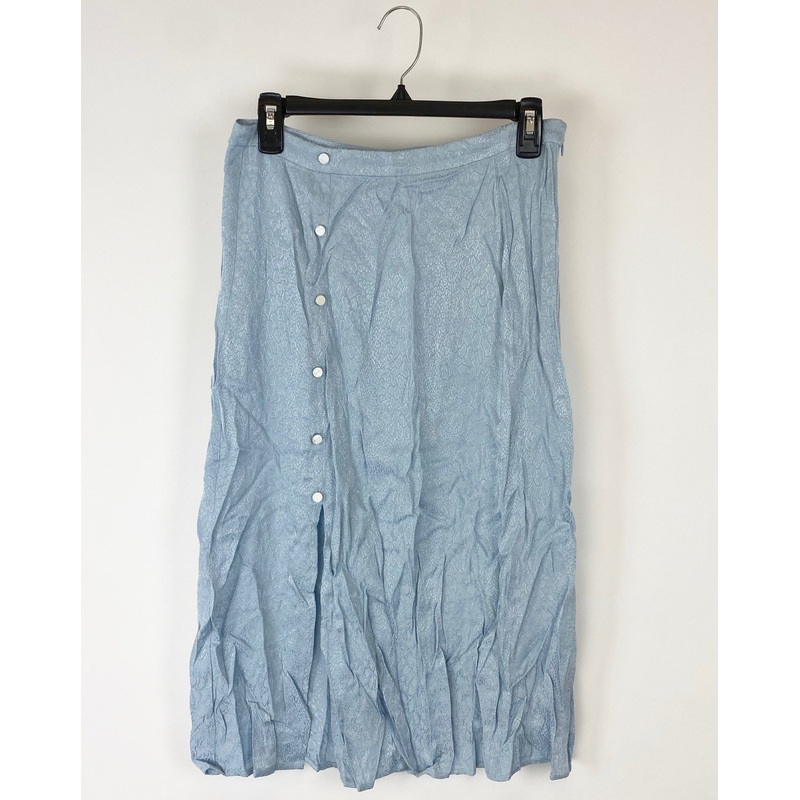 Light Blue Snakeskin Skirt – Medium