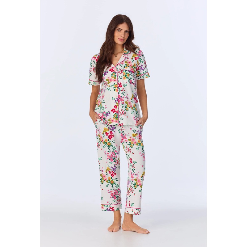 Bedhead Shortsleeve Cropped PJ Set XSmall Full Bloom