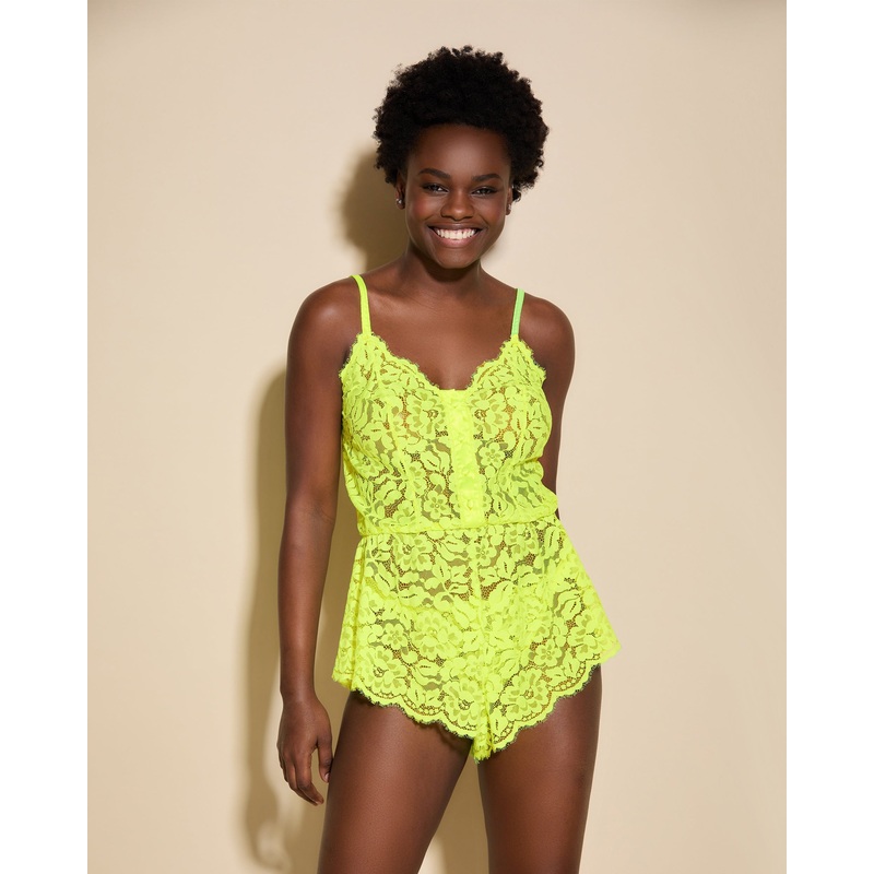 Mono De Encaje Neon Yellow S