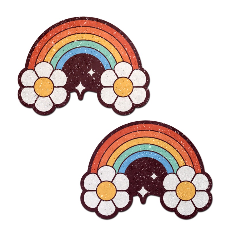 Rainbow Flower Pasties Nipple Covers by Pastease