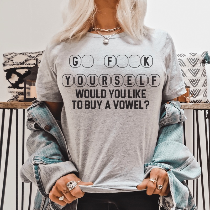 Would You Like To Buy A Vowel Tee Athletic Heather S