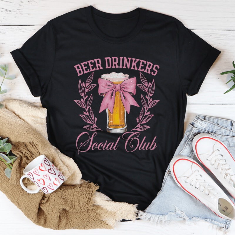 Beer Drinkers Social Club Tee Black Heather S