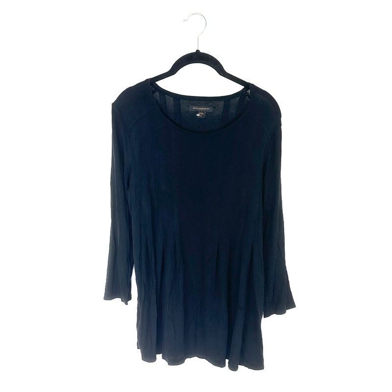 Black Cropped Sleeve Top – Small