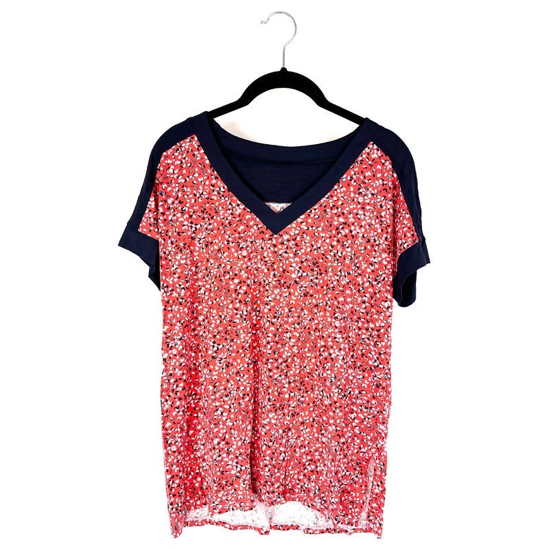 Coral Printed Pajama Shirt – Small