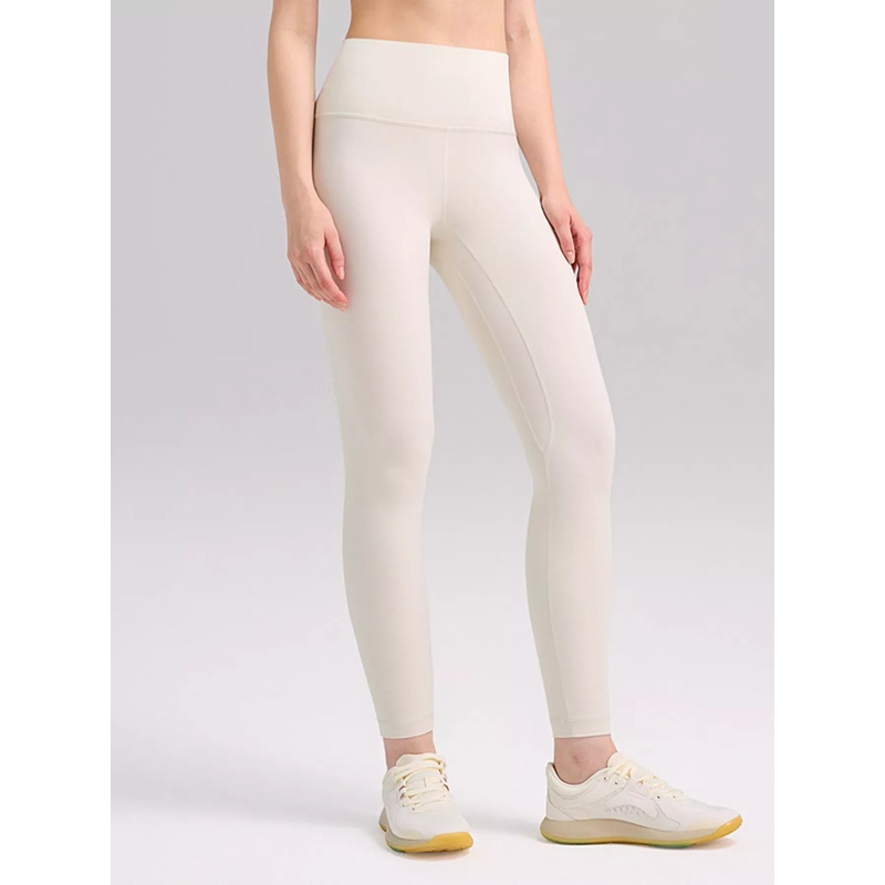High-Waisted Seamless Active Leggings White Protein Color Albumin S