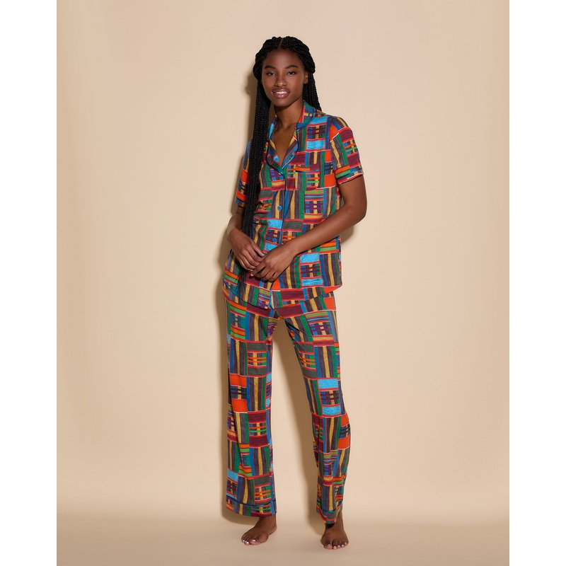 Kurzrmeliges Top & Hose Pyjama-Set Kente XS