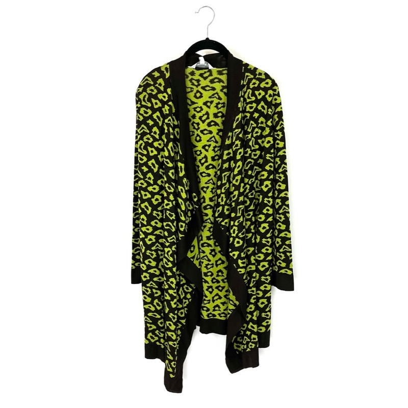 Brown And Green Animal Print Cardigan – Size 2-4