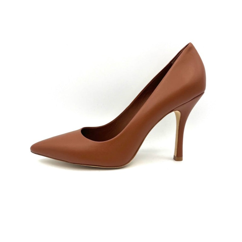 Brown Leather Stiletto Heel – Size 8.5