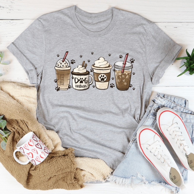 Dog Mom Fuel Tee Athletic Heather S