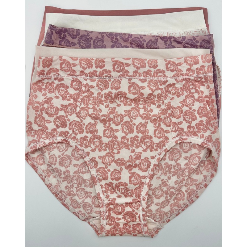 Mauve And Purple High Waist Brief Underwear Pack of 5 – Medium