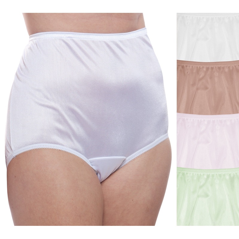 Nylon Brief Panty (Style 331/Plain Jane) 4 Pack in Classic Lights 5