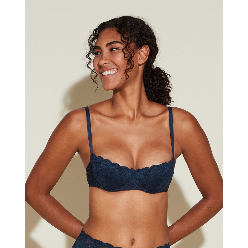 Soutien-Gorge Poussoir Pushie Bleu marine 75A