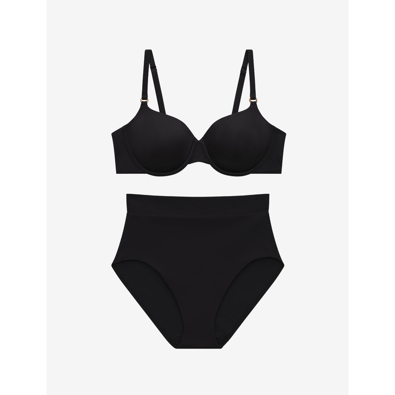 Swim High Waist Bikini Swim Set black