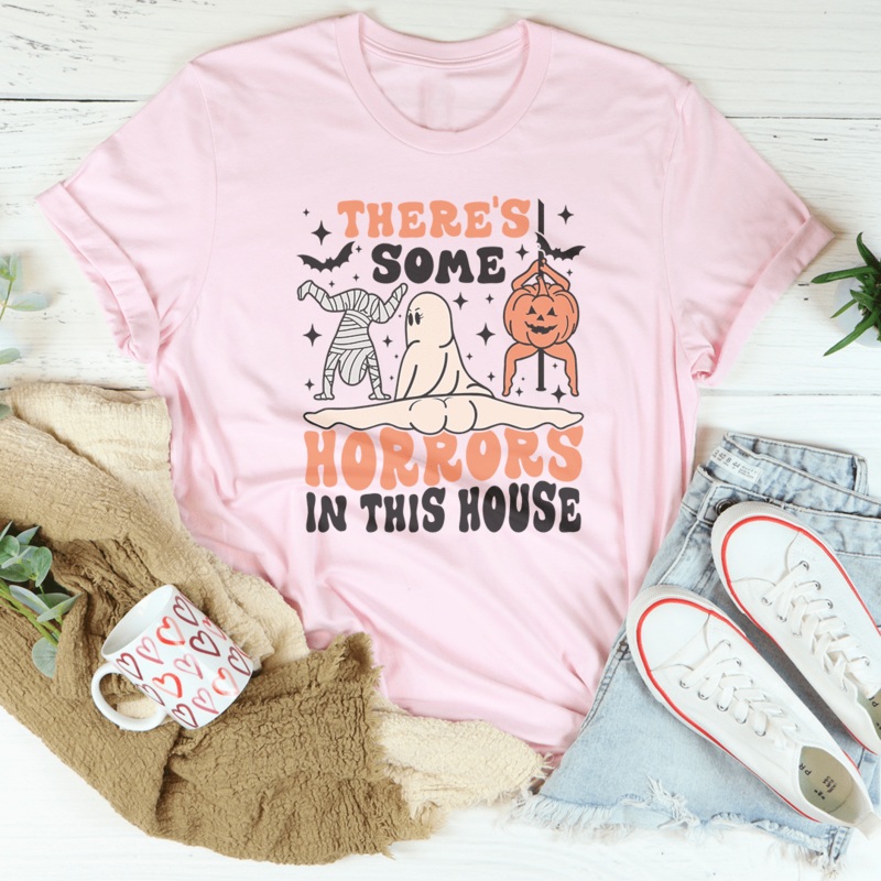 There’s Some Horrors In This House Tee Black Heather S
