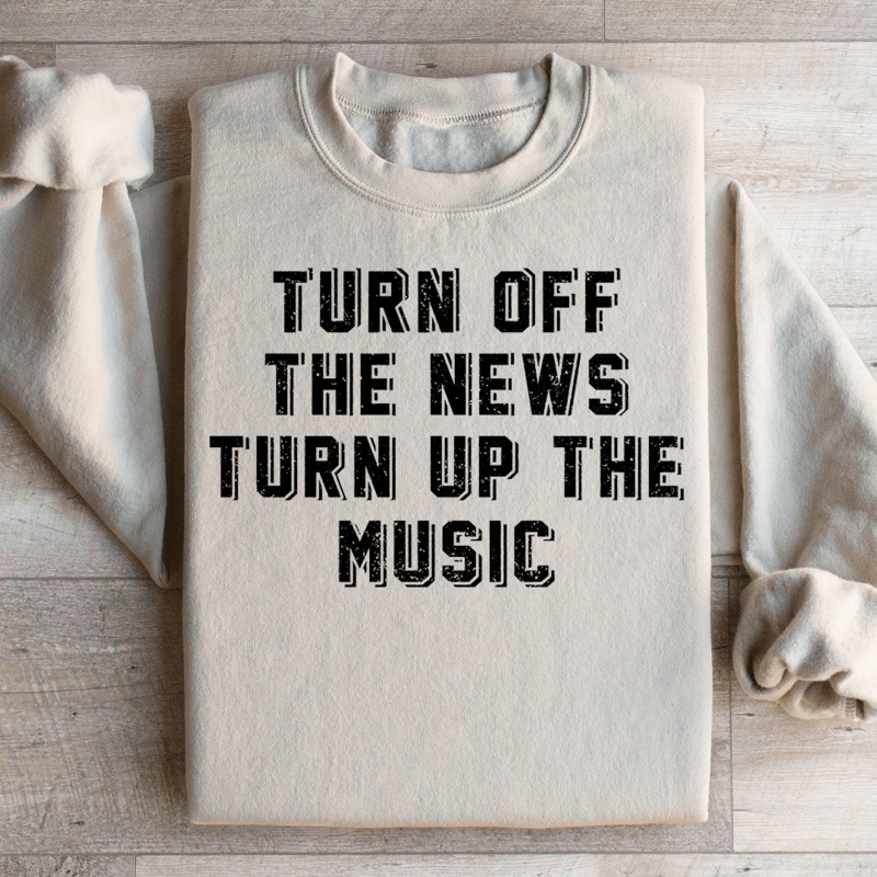 Turn Up The Music Sweatshirt Black S