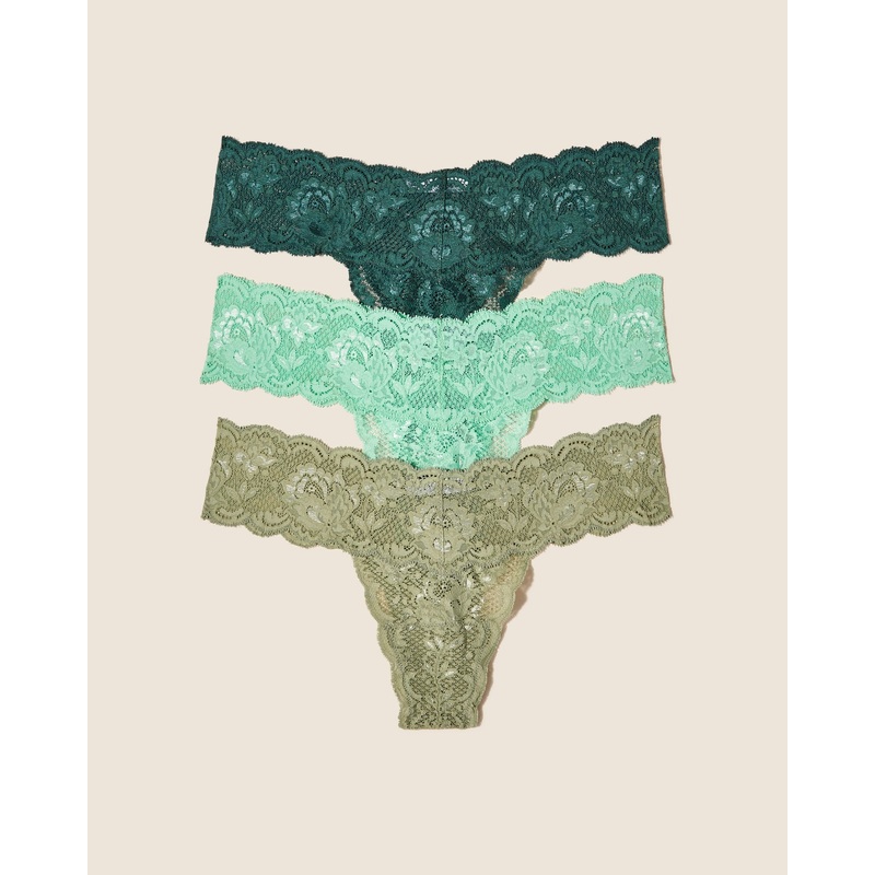 Cutie Lr Thong 3 Pack Congo Ghana Nile Mist One Size