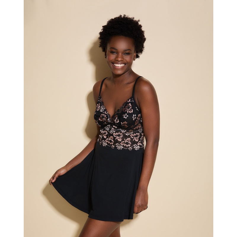 Ensemble Nuisette & String Noir/Mandorla S