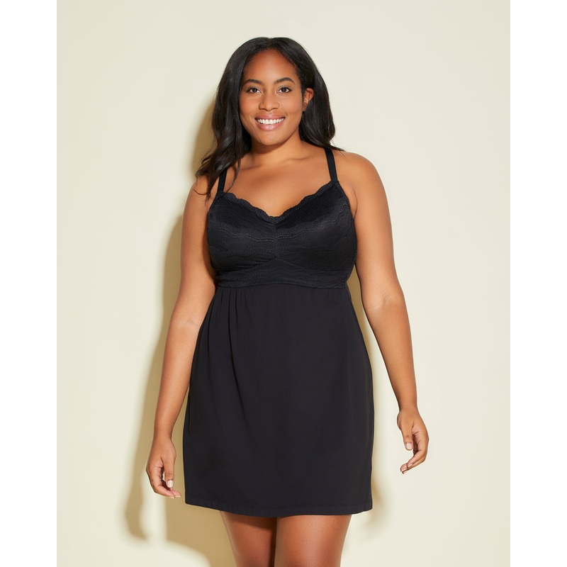 Extended Babydoll Black 1X