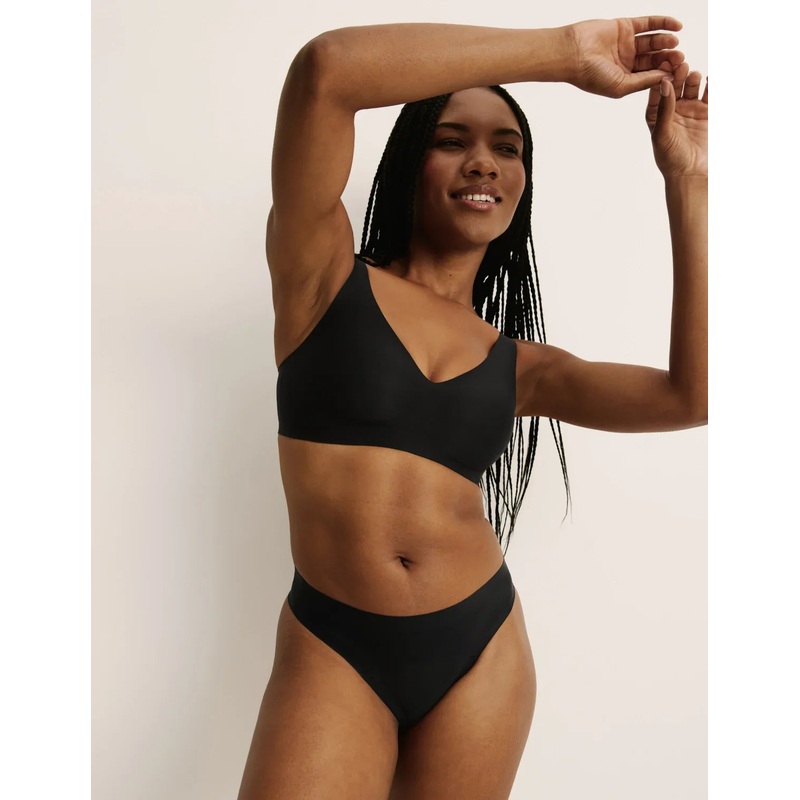 Light Leakproof No-Show Thong Black XS