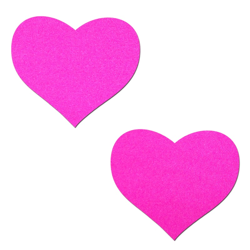 Neon Heart Nipple Pasties by Pastease o/s Neon Pink