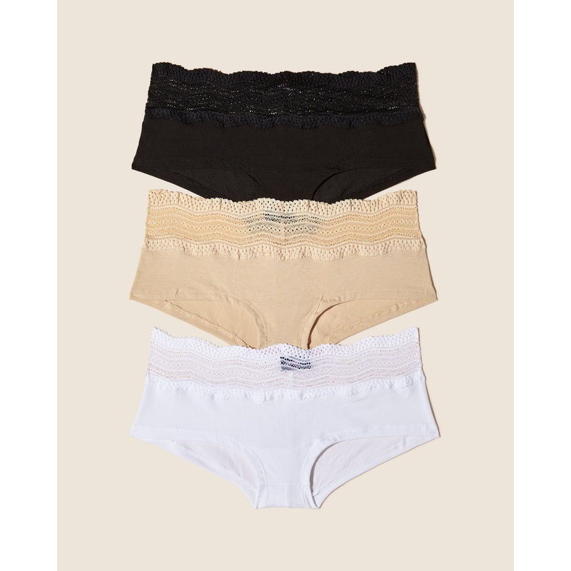 Confezione Da 3 Boxer Nero Blush Bianco S
