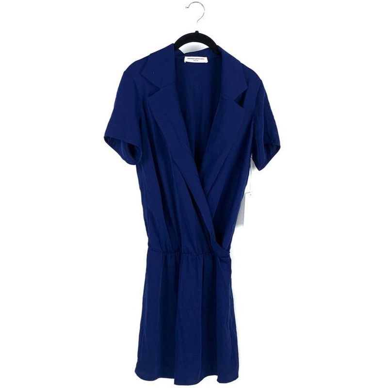 Navy Blue Collar Dress – Small