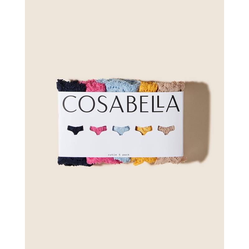Tanga Cutie, 5Er-Pack Navy Blue Rani Pink Aasmani Ble Taaja Mango Sette Einheitsgre