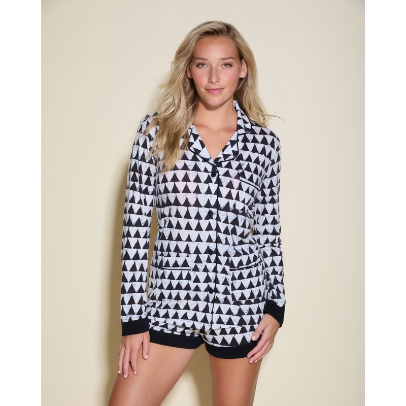 3 Pockets Long Sleeve Top & Boxer Pajama Set Jazzy Jeff XS