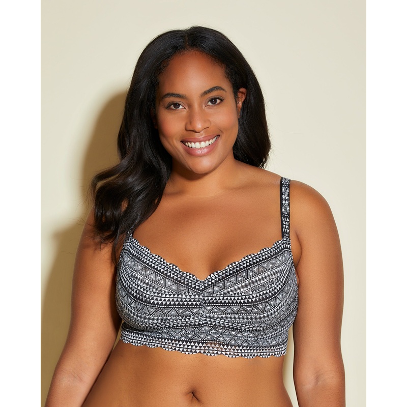 Bralette Sweetie Extended Geo Black White 1X