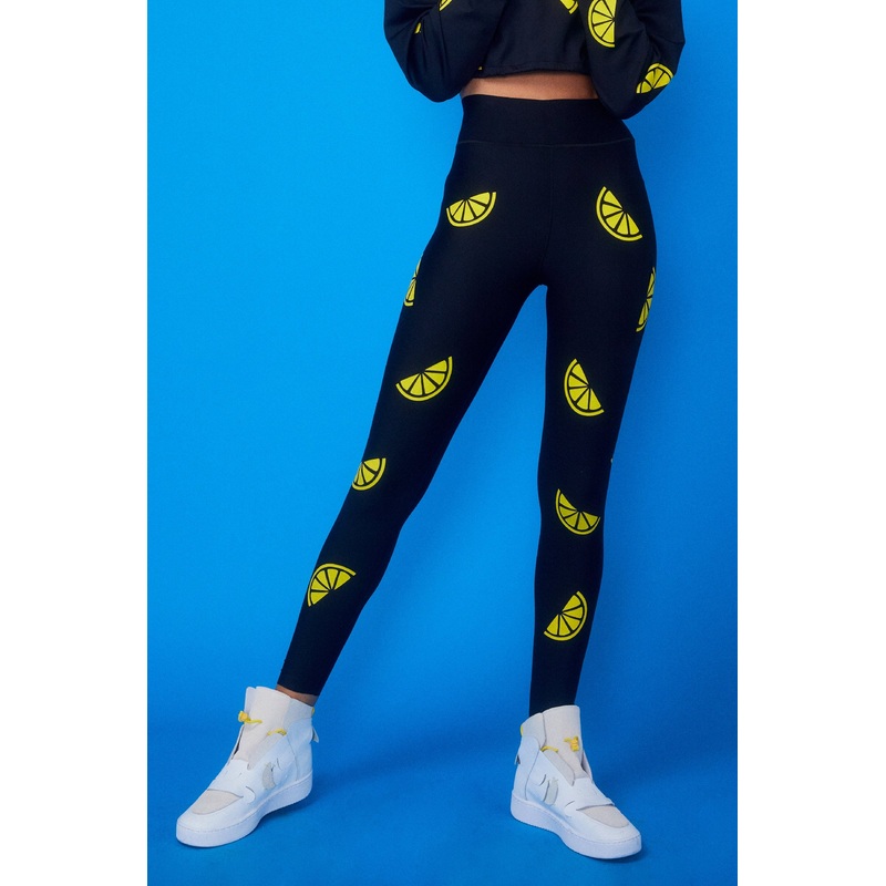 Get It Fast LEMON SQUEEZE KO ULTRA HIGH LEGGING LUX NERO/LEMON S