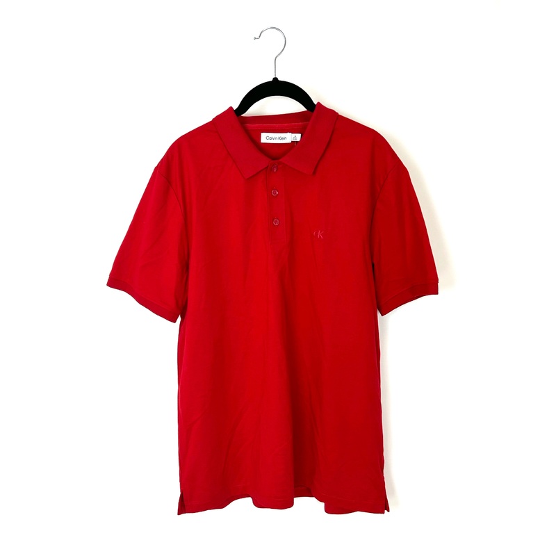 MENS Red Collared Polo Shirt – Medium