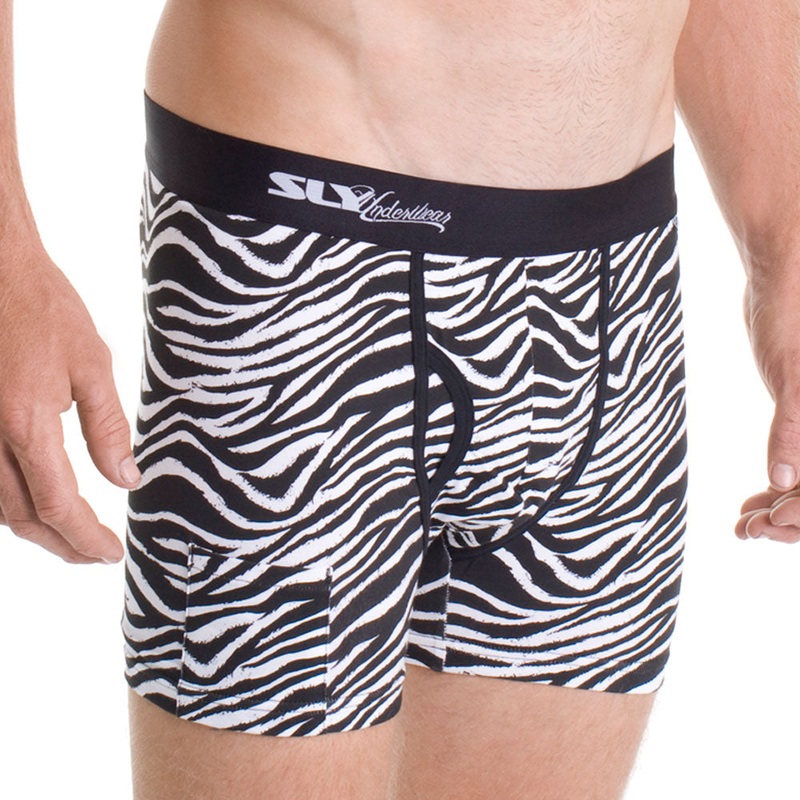 SLY SLBUZEBWM Boxer Brief Small Zebra