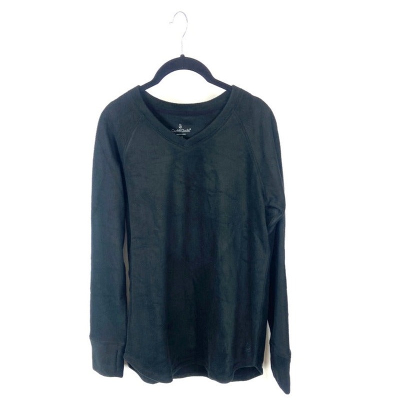 Black V Neck Lounge Top – Small Small