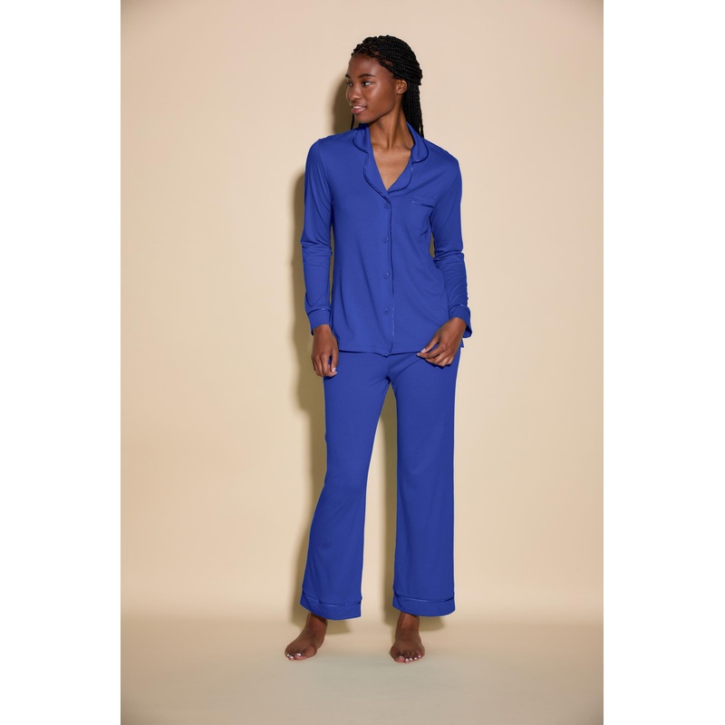 Pigiama Con Top A Maniche Lunghe E Pantaloni Cobalt/Cobalt XS
