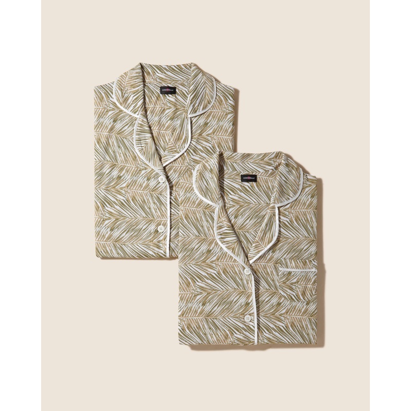 Printed 4 Piece Ultimate PJ Pack Palm Aloe/White XS
