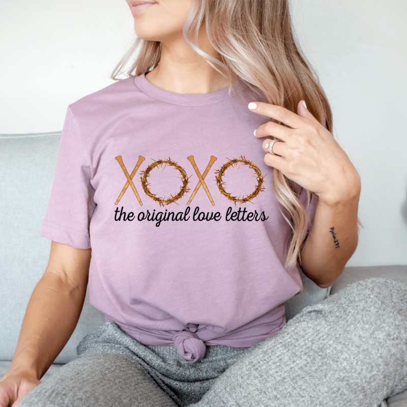 XOXO The Original Love Letters Tee Heather Orchid S