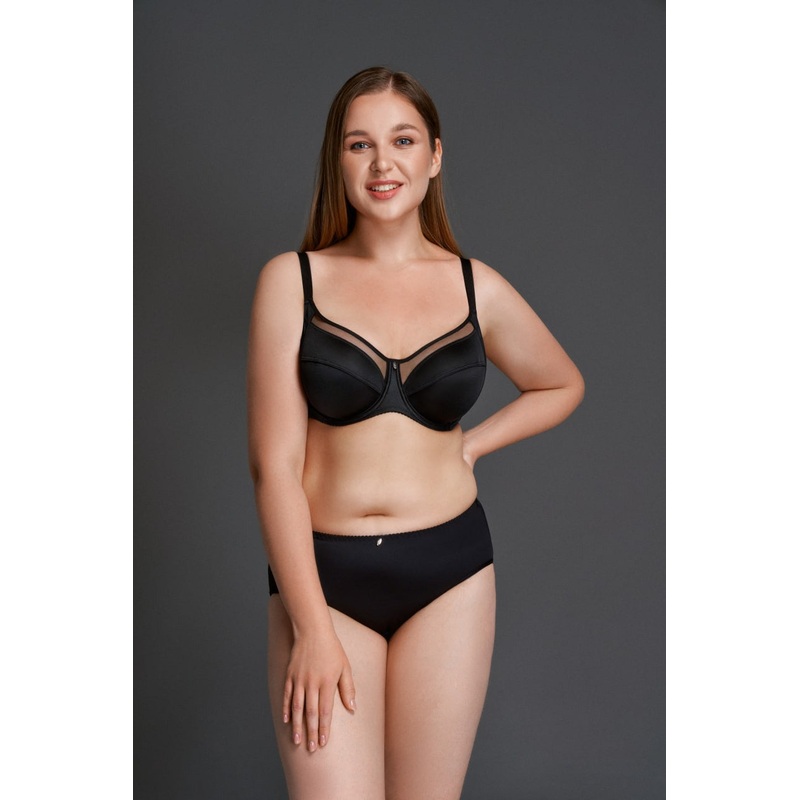 Bra Milavitsa 100150 – Underwired Soft Cup with Side Shaping Panel 70G Black