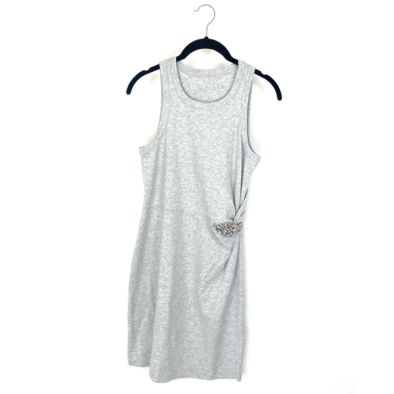 Grey Tank Top Dress with Gems – Size 4/6