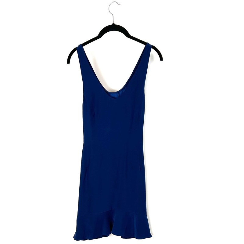 Navy Blue Front Tie Dress – Small