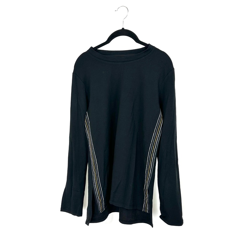 Black and Yellow Stitch Top – XS, Petite Small and 1X Petite Small (size 6/8)