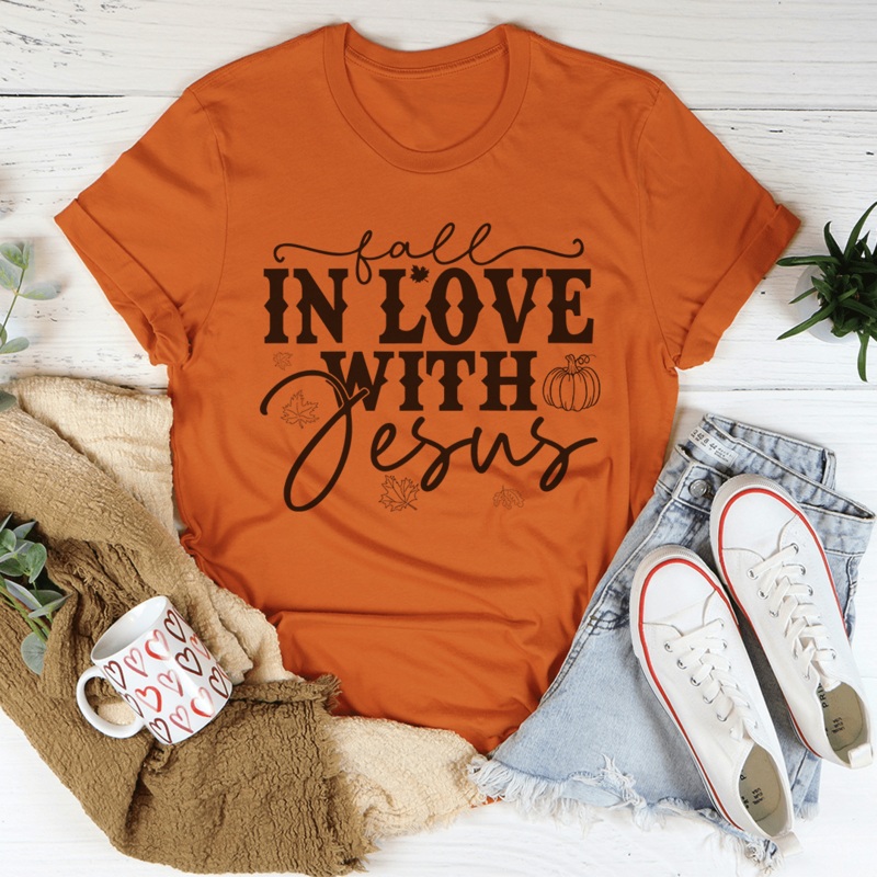 Fall In Love With Jesus Tee Autumn S