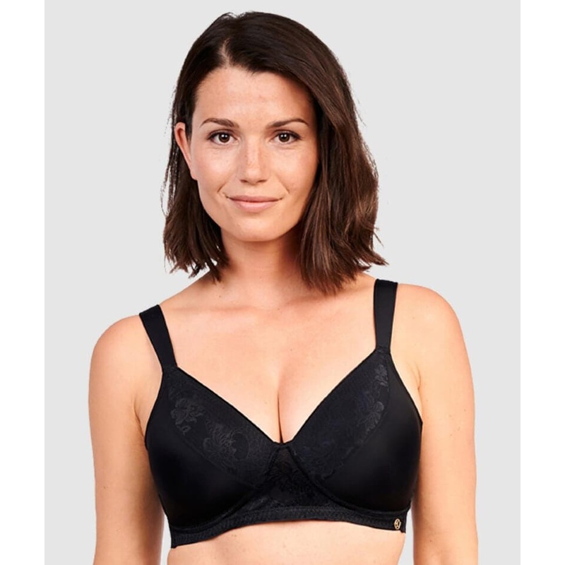 Sans Complexe Perfect Shape Wide Strap Wire-free Padded Bra – Black 32C