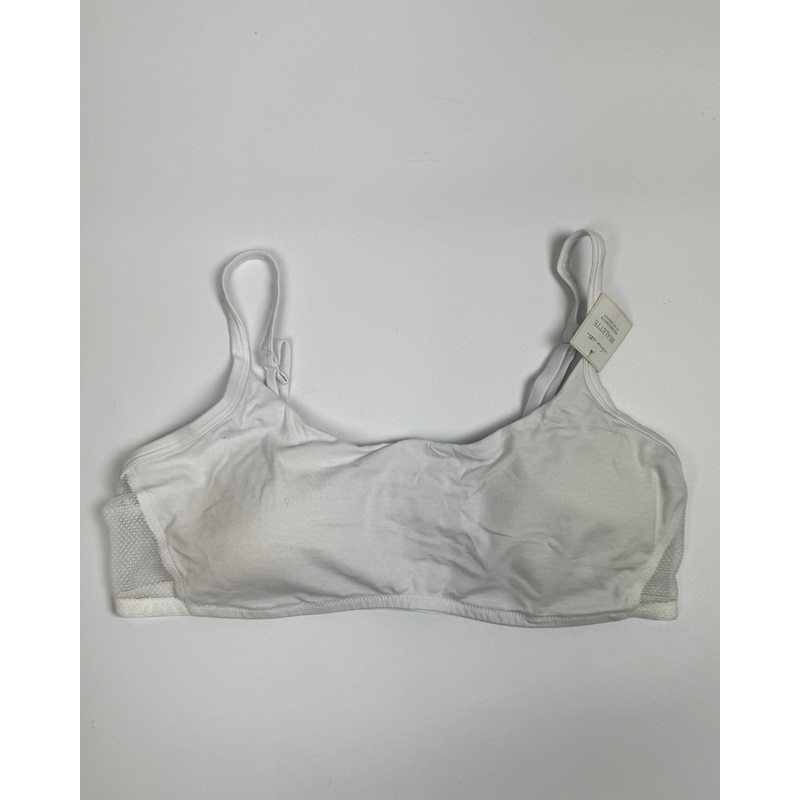 White Padded Unlined Mesh Bralette – Extra Large