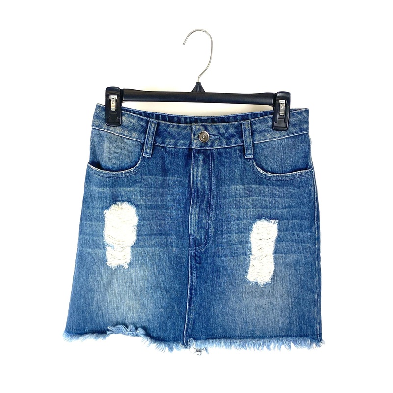 Dark Denim Mini Skirt – Size 25