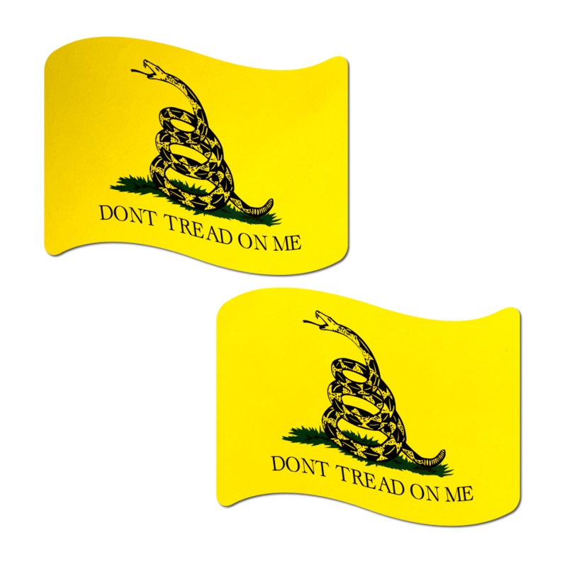 Flag: Don’t Tread on Me Yellow Waving Flag Nipple Pasties by Pastease