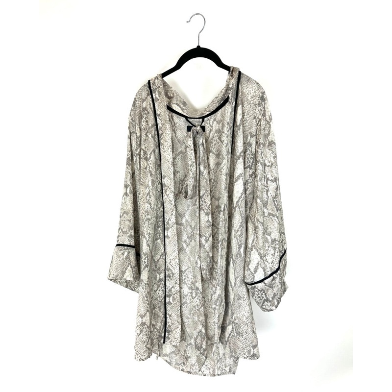 Grey Snake Print Robe – Small / Medium