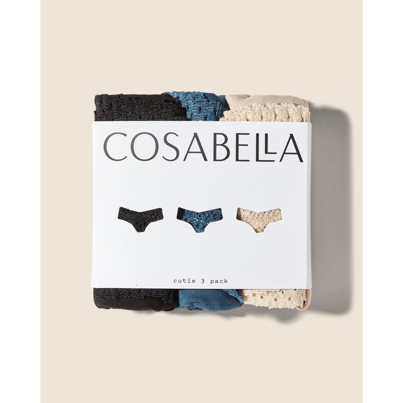 Lot De 3 Strings Black Mirtillo Blush Taille Unique