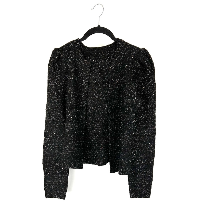 Black and Metallic Gold Cardigan – Small